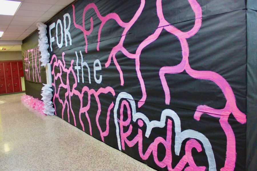 The Swine Week decorations help students become more excited to raise money for the kids.