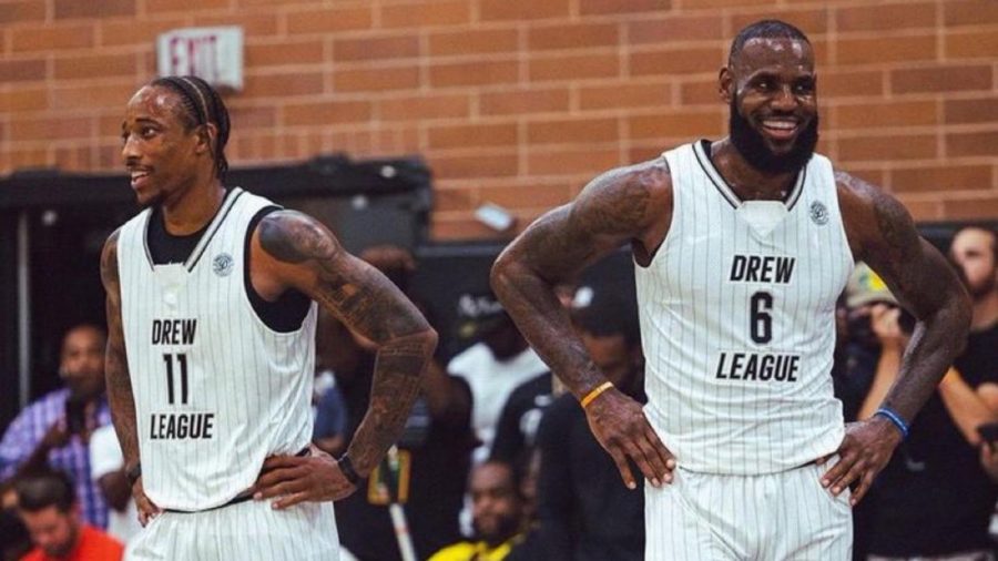 James and DeRozan teaming up in the 2022 Drew League.
