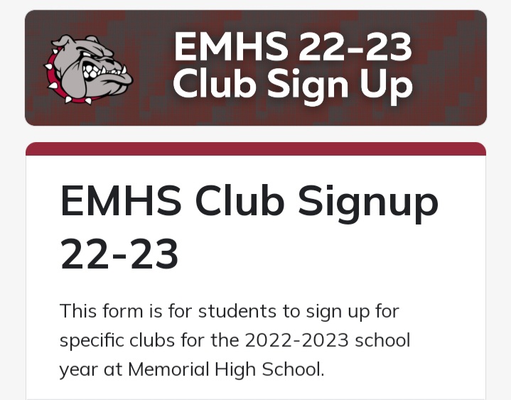 The EMHS Club Sign-ups looked a little different this year with it being an all-virtual experience. 