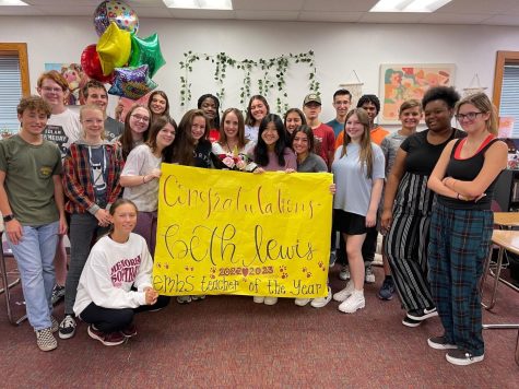 Sophomore English teacher Beth Lewis was announced as Edmond Memorials Teach of the Year. Her positive and energetic attitude in the classroom make her the perfect person to earn this award.