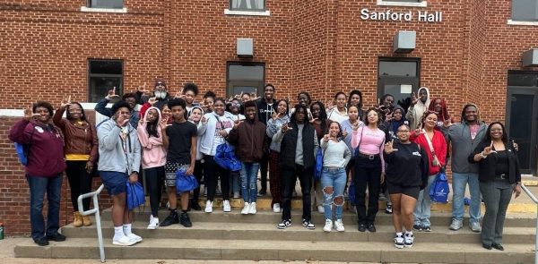 The Black Student Union on a tour of Langston University.