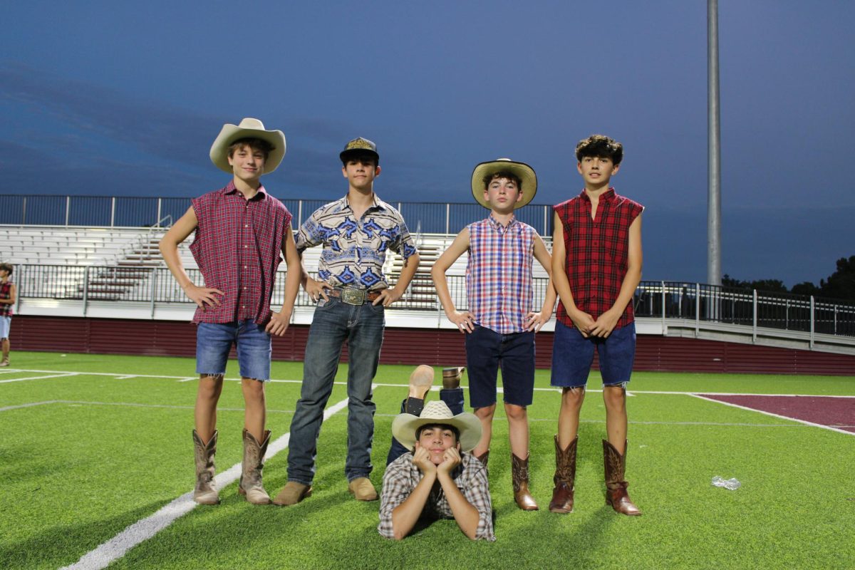 Edmond Memorial students posed in their Western-inspired outfits on Monday.