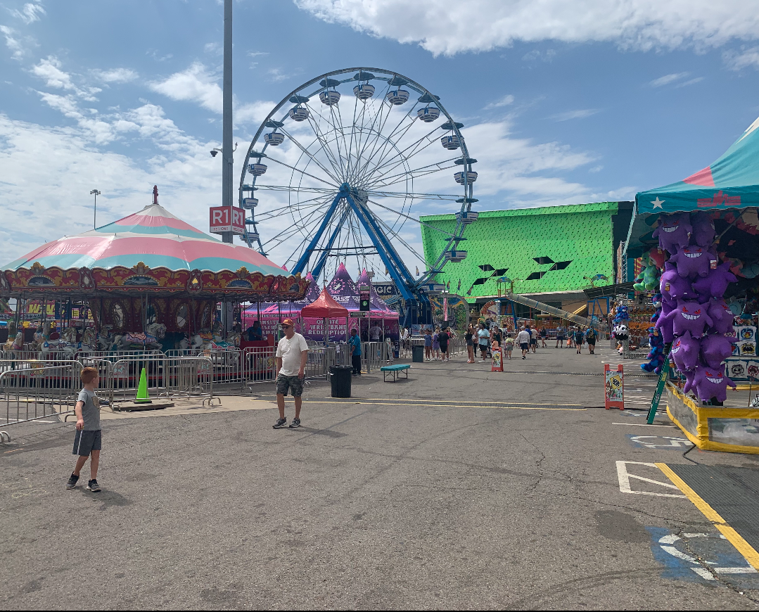 The Oklahoma State fair features rides, food stands, and fun for all. 