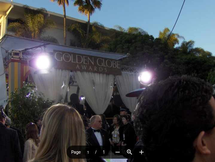 Celebrities attend the Golden Globes award. 