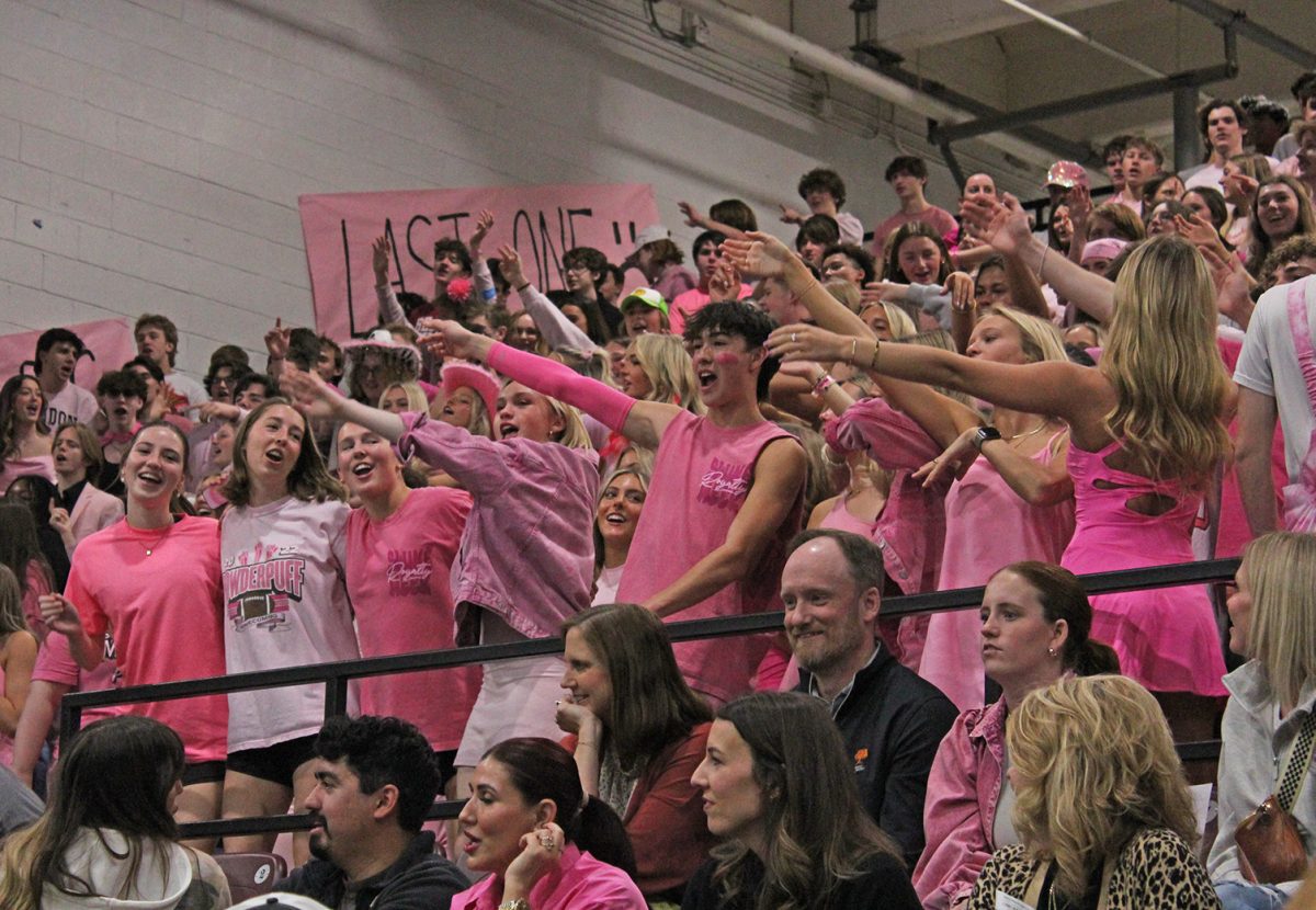 Seniors singing “Just a Friend” by Biz Markie together.