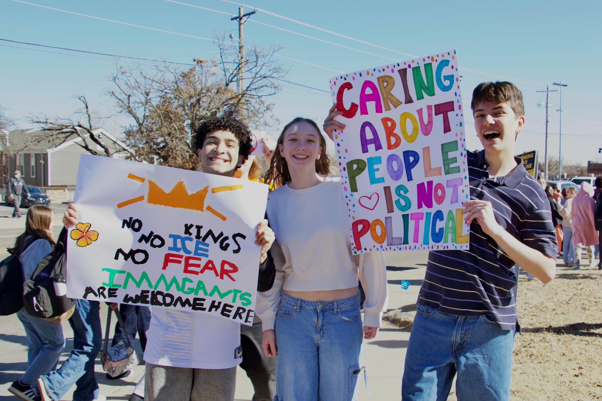 Memorial students walk out in protest against ICE
