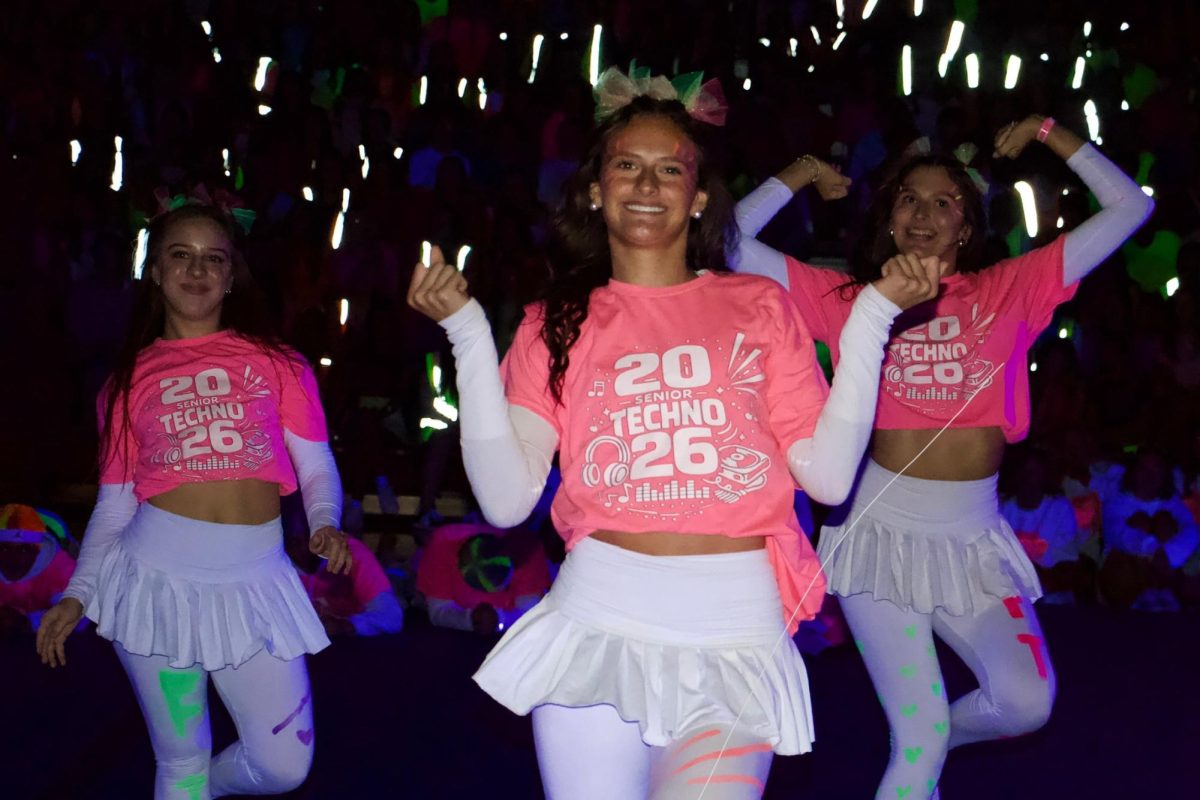 Parker Davidson poses for the camera during the senior Techno dance. 