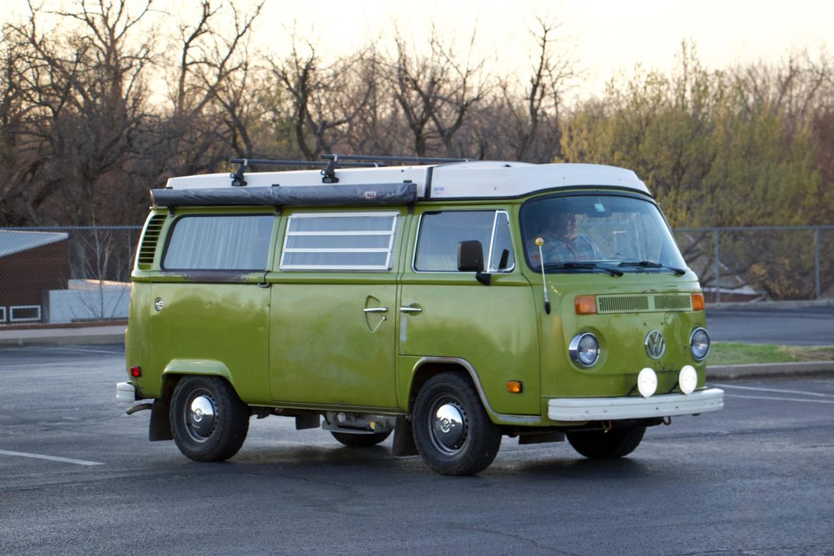 James Stuart entered his 1976 Volkswagen bus to the Swine Week car show.