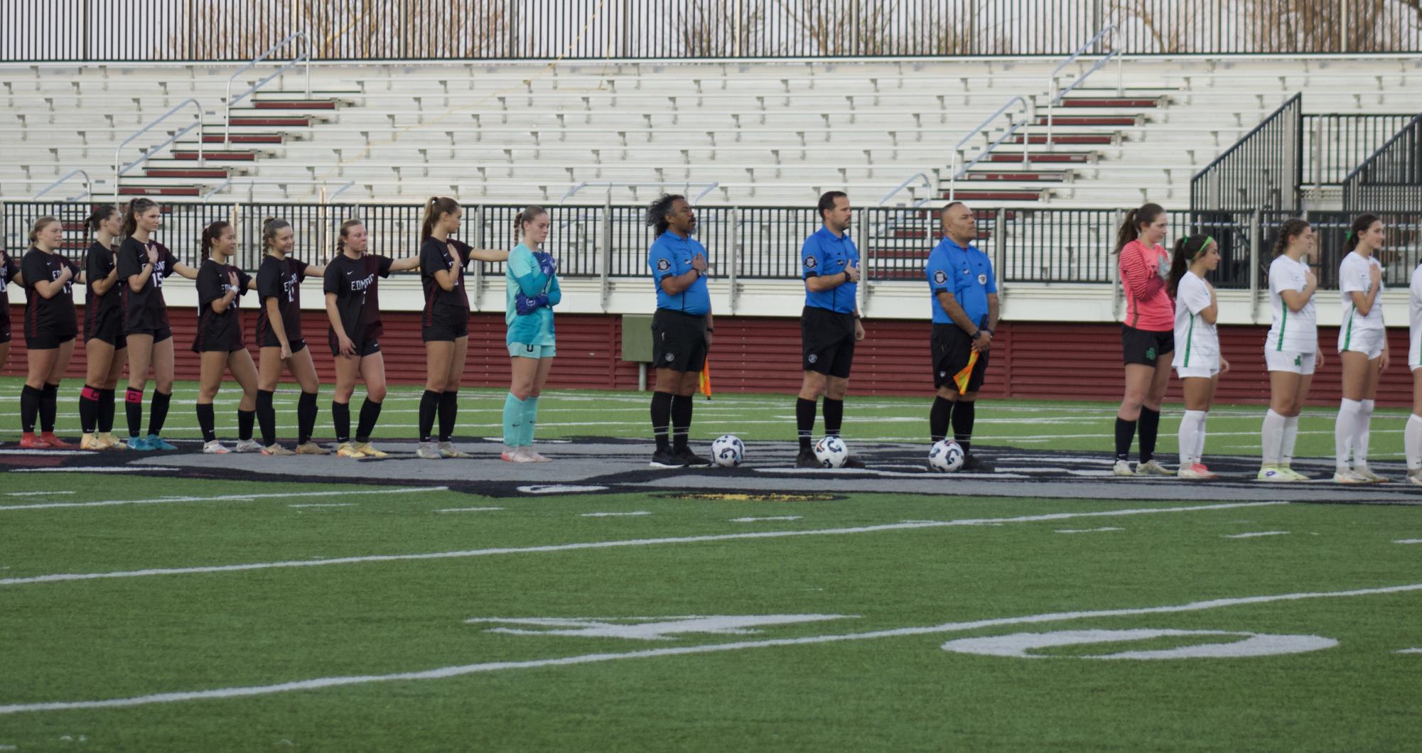 Varsity girls soccer versus Bishop McGuinness